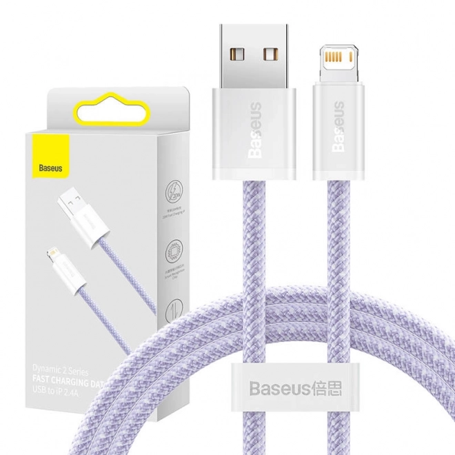 Kabel USB pro Lightning Baseus řady Dynamic 2, 2,4 A, 1 m (fialový)