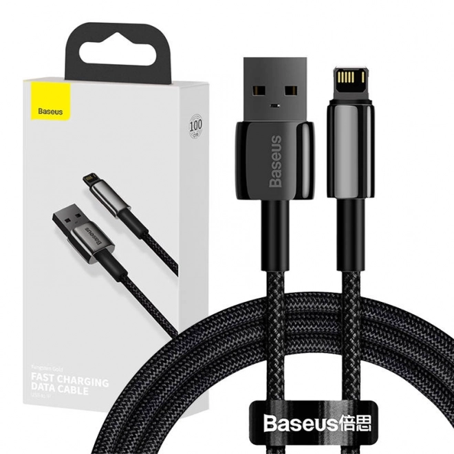 Baseus Tungsten Gold Cable USB to iP 2.4A 1m (černý)