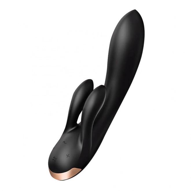 Vibrátor Satisfyer Double Flex s aplikací (černý)