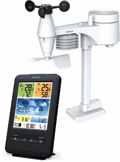 Postprofesionální meteorologická stanice s Wifi senzorem SWS 9898 WiFI 5v1