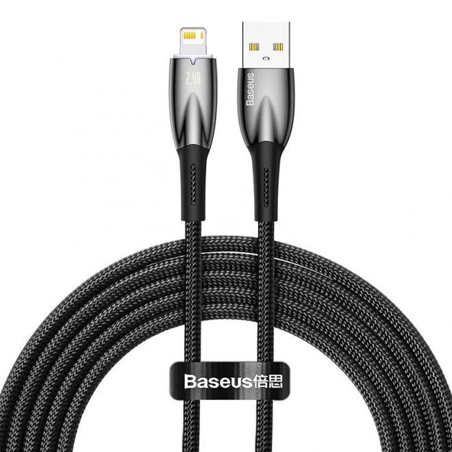 Kabel USB pro Lightning Baseus řady Glimmer, 2,4 A, 2 m (černý)