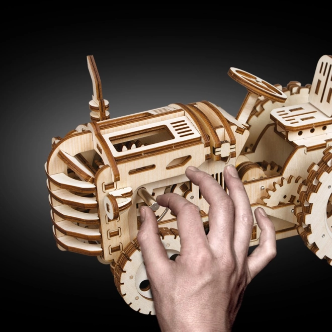 RoboTime 3D dřevěné mechanické puzzle Traktor