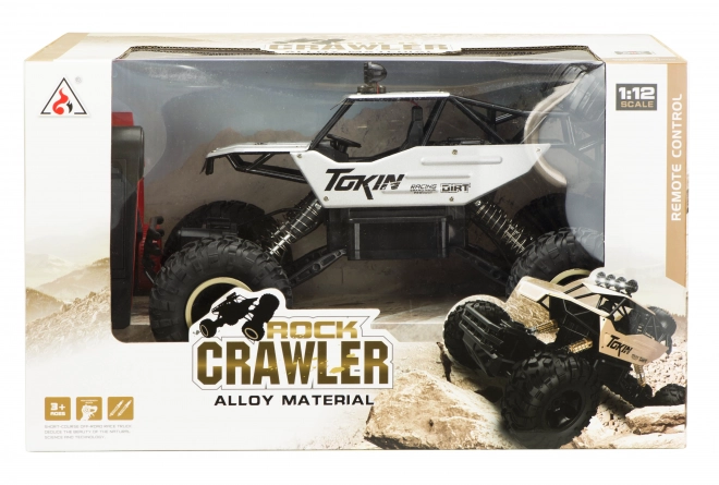 RC auto Rock Crawler 1:12 4WD METAL stříbrný