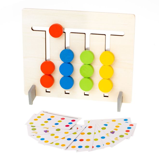 Montessori dřevěná vzdělávací hračka - přiřazování barev ovoce