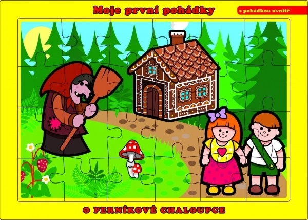 Puzzle deskové O Perníkové Chaloupce 26x17cm 24 dílků Moje první pohádky