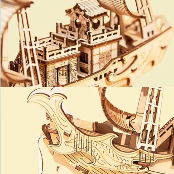 Japonská diplomatická loď  - 3D dřevěná stavebnice - dekorace