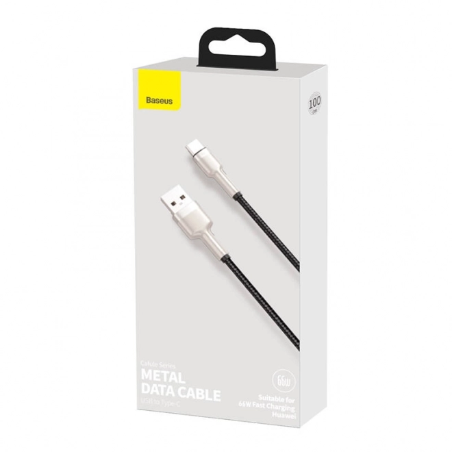 Kabel USB pro USB-C Baseus Cafule, 66 W, 1 m (černý)