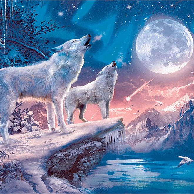 Sada na diamantové malování - vlk
