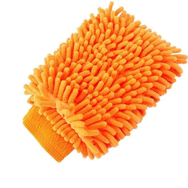 Mycí rukavice z mikrovlákna – Oranžová