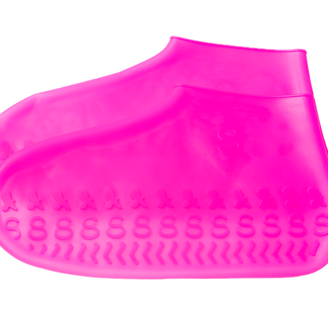 Gumové nepromokavé chrániče bot velikosti "26-34" - tmavě růžové