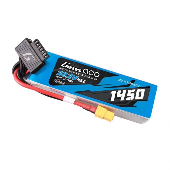 Gens Ace G-Tech 1450mAh 22,2V 45C 6S1P Lipo Battery Pack s konektorem XT60