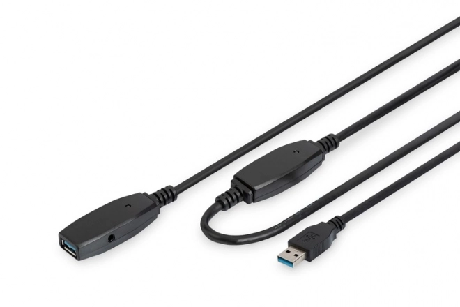 Prodlužovací kabel USB 3.0 SuperSpeed typ USB A/USB A M/F aktivní 15 m černý