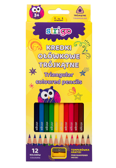 Trojhranné tužky 12 barev
