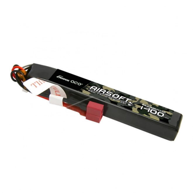 Gens ace 25C 1400mAh 2S1P 7,4V Airsoft Gun Lipo baterie s T konektorem