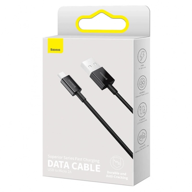 Kabel Baseus Superior Series USB na micro USB, 2A, 1m (černý)