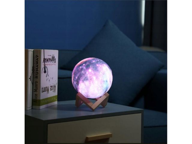 Měsíční lampa GALAXY 3D s barevným RGB podsvícením + dálkové ovládání