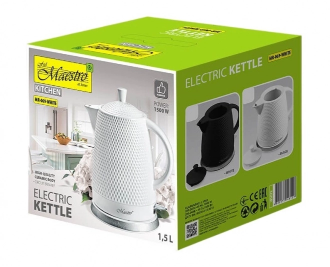 Keramická rychlovarná konvice 1,5l 1500W MR-069-WHITE