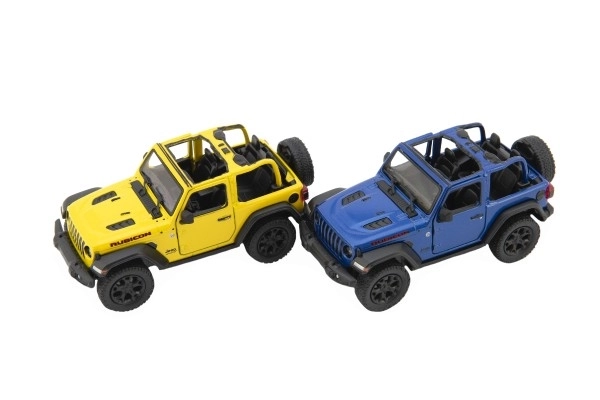 Auto Kinsmart Jeep Wrangler 2018 otevřená střecha 12cm kov/plast 4 barvy na zpětné nat.