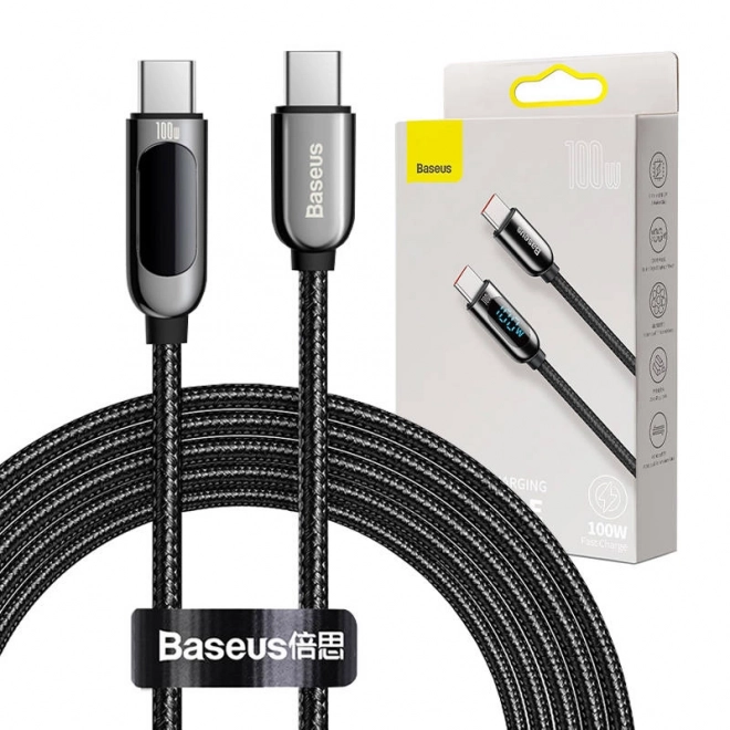 Kabel USB-C k displeji USB-C Baseus, 100 W, 2 m (černý)