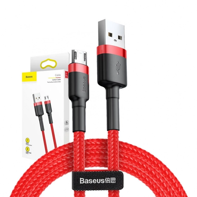 Kabel Baseus Cafule Micro USB 2,4A 1m (červený)