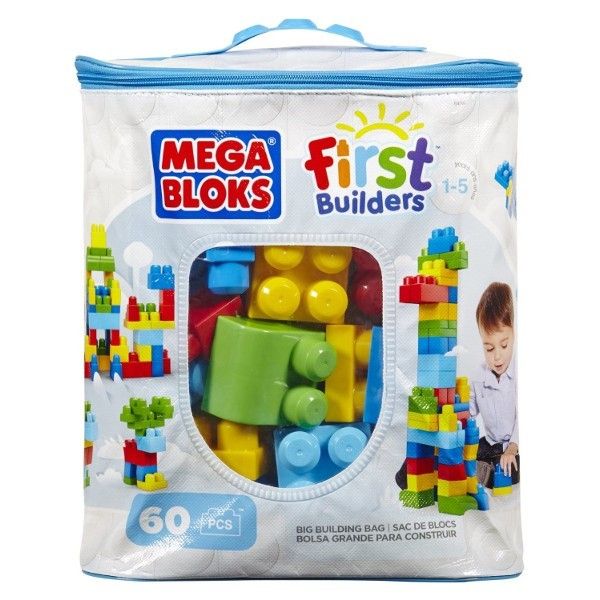 Mega Bloks First Builders Kostky v plastovém pytli 60 ks