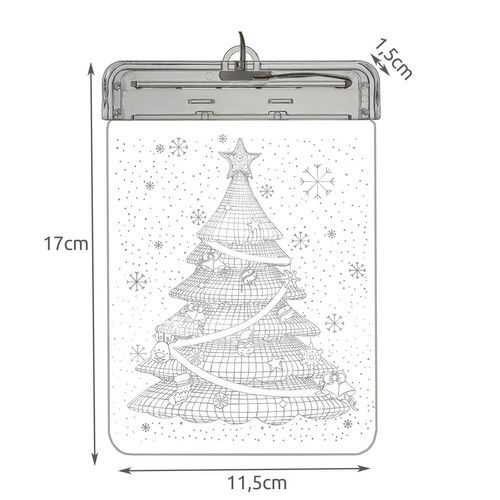 Barevné sklo LED 3D- vánoční stromeček