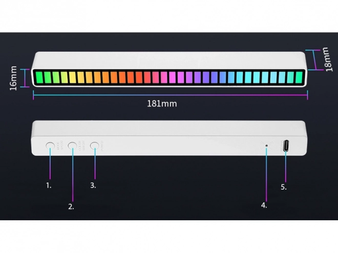 RGB neonový pásek s dobíjecími LED diodami