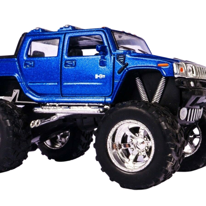 Terénní auto Hummer na setrvačník 13 cm – Modré
