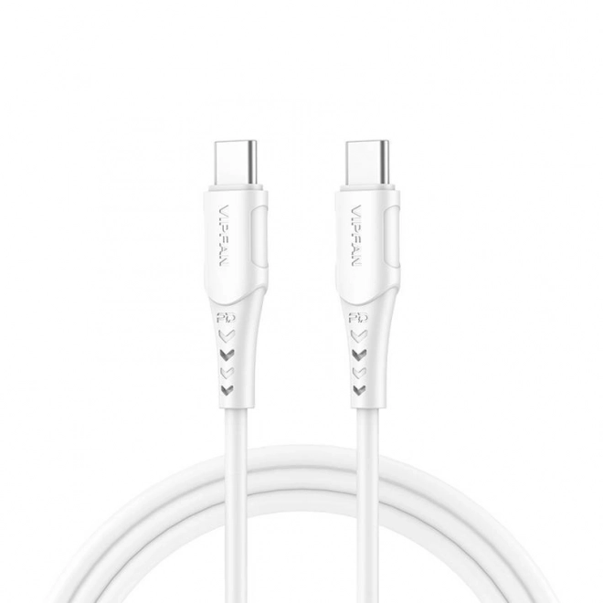 Kabel USB-C na USB-C VFAN P05, 60W, PD, 1m (bílý)