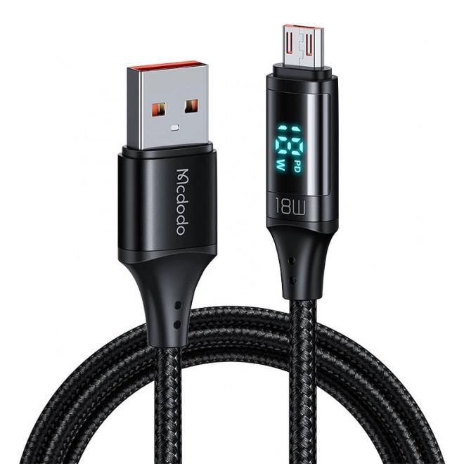 Kabel Mcdodo CA-1070 USB na Micro USB, 3A, 1,2 m (černý)