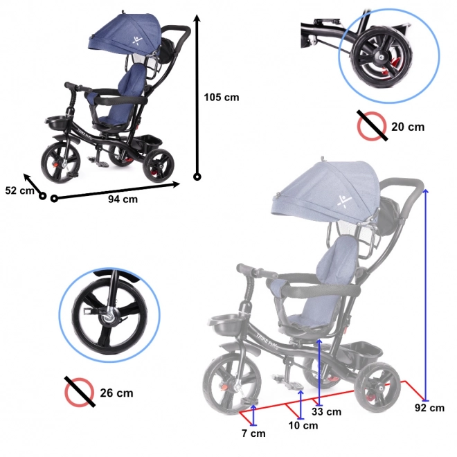 Tříkolka Fix Lite tříkolka námořnická modrá