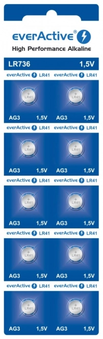 Baterie everActive Alkaline G3 LR736 blister 10ks.