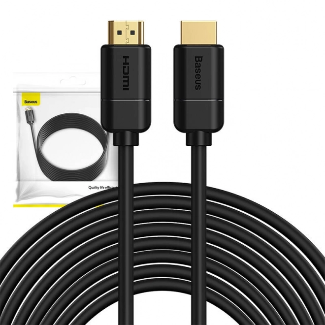 Kabel Baseus 2x HDMI 2.0 4K 30Hz, 3D, HDR, 18Gbps, 8m - černý