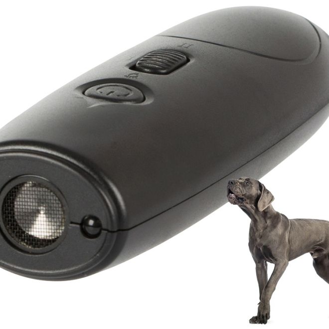 Ultrazvukový odpuzovač psů se svítilnou