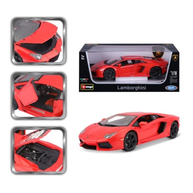 Bburago Lamborghini Aventador 1:18 oranžová 18-11033