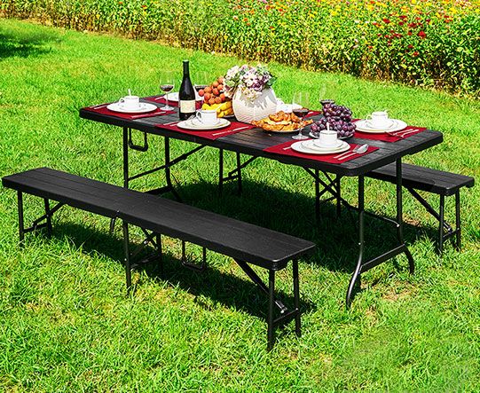 Skládací zahradní banketový cateringový stůl 180 cm