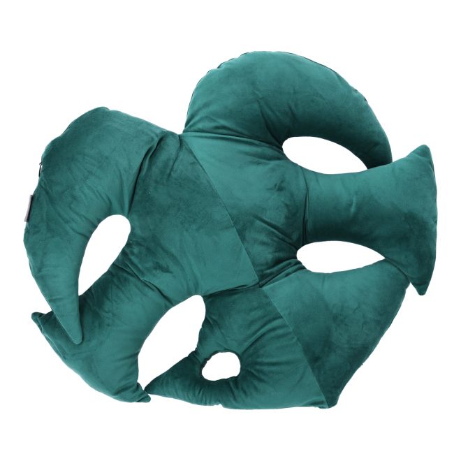 Dekorační plyšový polštář ve tvaru listu - typ 3
