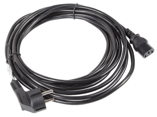 Napájecí kabel CEE 7/7 - IEC 320 C13 VDE 5M černý