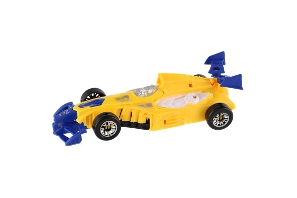 Transformer auto/robot závodní formule plast 19 cm na kartě