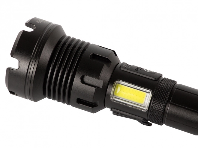 Taktická svítilna bailong led xhp160 cob strong