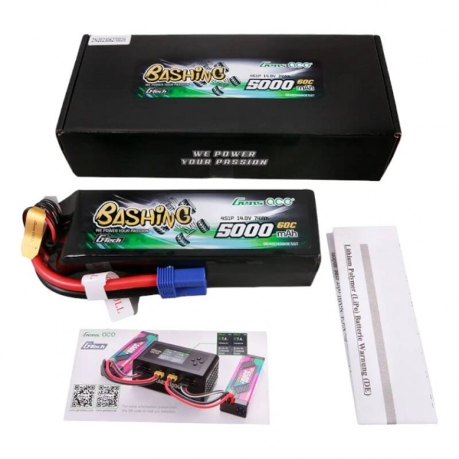 Gens ace G-Tech 5000mAh 14,8V 4S1P 60C Lipo Battery Pack s EC5 Plug-Bashing Series