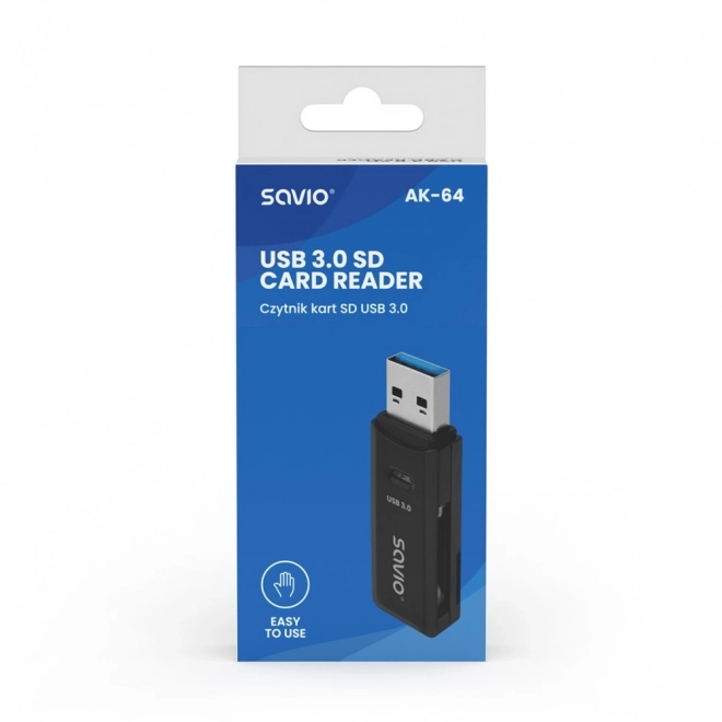 Čtečka karet SD, USB 3.0, 5 Gb/s, AK-64