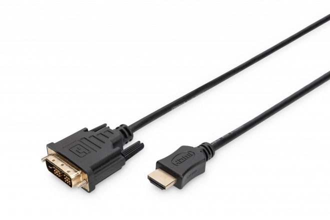 Adaptační kabel HDMI Standard 1080p 60Hz FHD Typ HDMI A/DVI-D (18+1) M/M černý 2m