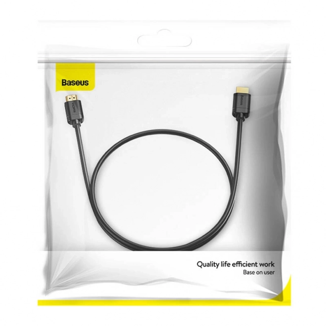 Baseus 2x kabel HDMI 2.0 4K 60Hz, 3D, HDR, 18 Gb/s, 1 m (černý)