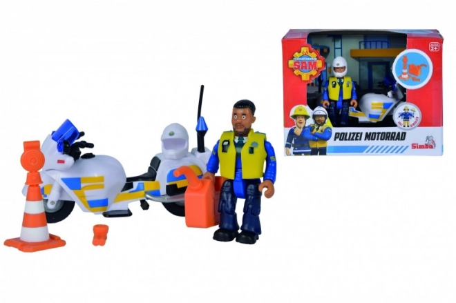 Policejní motocykl Fireman Sam s figurkou