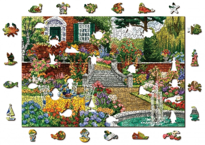 Dřevěné puzzle s figurkami - Zahrada, 505 dílků