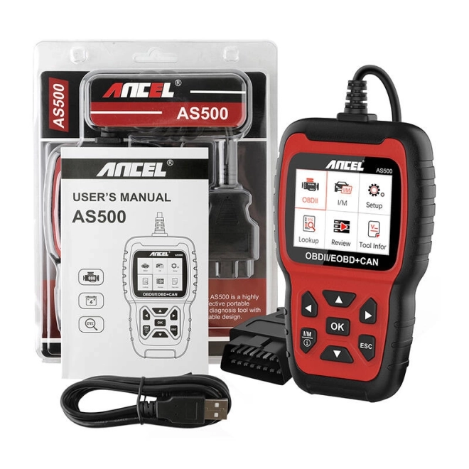 Diagnostický skener OBD2 Ancel AS500/AC105