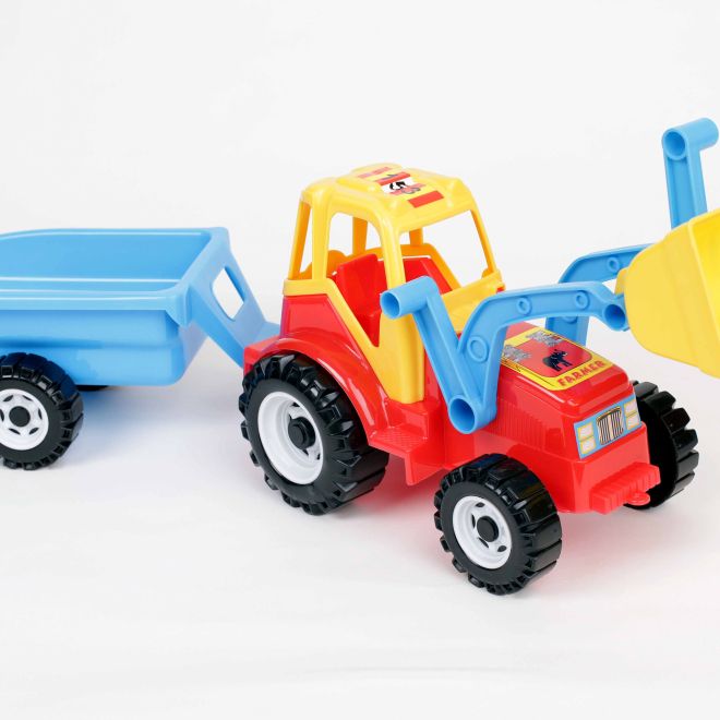 Traktor s nakladačem a přívěsem - model 091