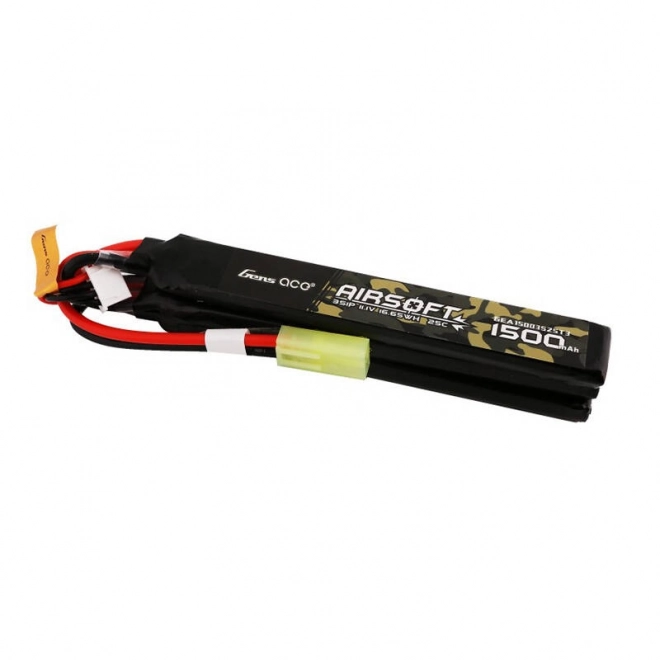 Gens ace 25C 1500mAh 3S1P 11.1V Nunchuck 3X Airsoft Gun Lipo baterie s mini Tamiya konektorem