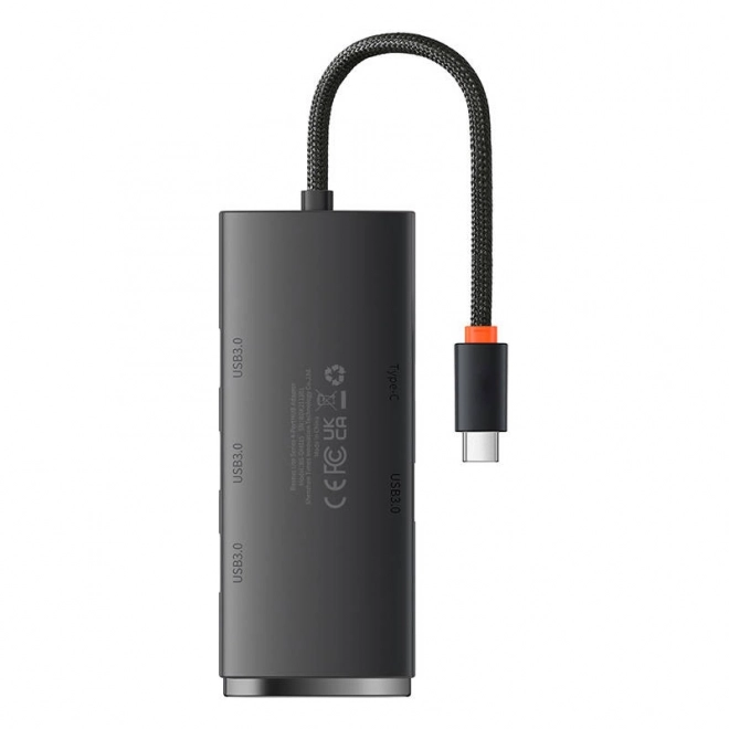 HUB adaptér 4portový USB-C Baseus OS-Lite 25 cm (černý)